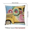 thumbnail image 4 of nygtbtfer Hello Summer Beach Please Decorative Throw Pillow  Set of 2, Sunny Yellow Truck Flip Flops Stripes Cushion Case Decor, Tropical Hawaii Palm Leaves Seasonal Home Decoration White, 4 of 7