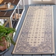 thumbnail image 2 of Safavieh Courtyard Erin Bordered Indoor/Outdoor Runner Rug, Natural/Blue, 2'3" x 6'7", 2 of 9