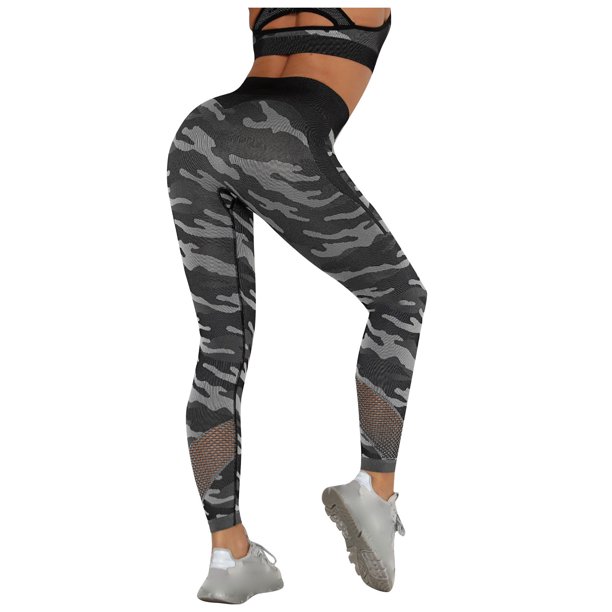Gibobby Pantalones deportivos Yoga Deportes para mujeres Levantamiento de cadera Pantalones de fitness de cintura alta Pantalones de yoga para correr en color(Negro, S)