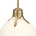 thumbnail image 5 of Robert Stevenson Lighting Delano - Industrial Metal and Etched Glass Ceiling Light, Gold and White, 5 of 15