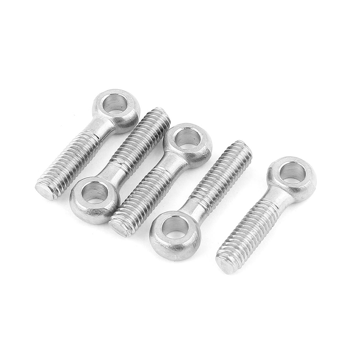 5 Pcs Stainless Steel Fully Threaded Machinery Eye Bolt M6 x 25mm 