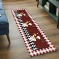 thumbnail image 4 of Fat Chef 2'x6' Runner Rug, Red Gourmet Kitchen Red Black Buffalo Plaid Washable Non-Slip Area Rugs for Hallway Kitchen Floor Bedroom Entryway, Laundry Carpet Decoration Indoor Mat, 4 of 9