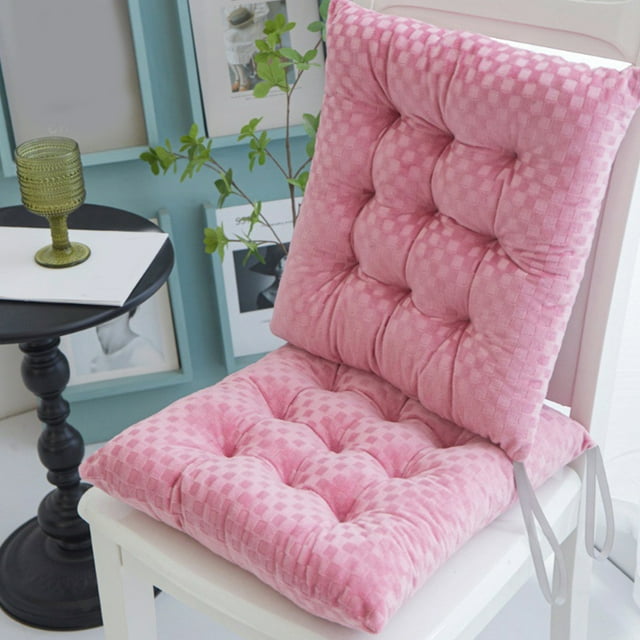 Cojín de terciopelo de cristal en relieve, color liso, para silla de oficina y hogar, grueso y cómodo para aliviar el dolor de coxis, ideal para sala de estar, escritorio de estudiante y