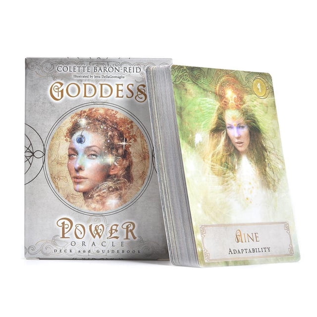 Cartas de Tarot de la diosa del poder, juego de mesa de oráculo, guía, para familia, amigos, fiesta, regalo, 52 piezas Fivean unisex