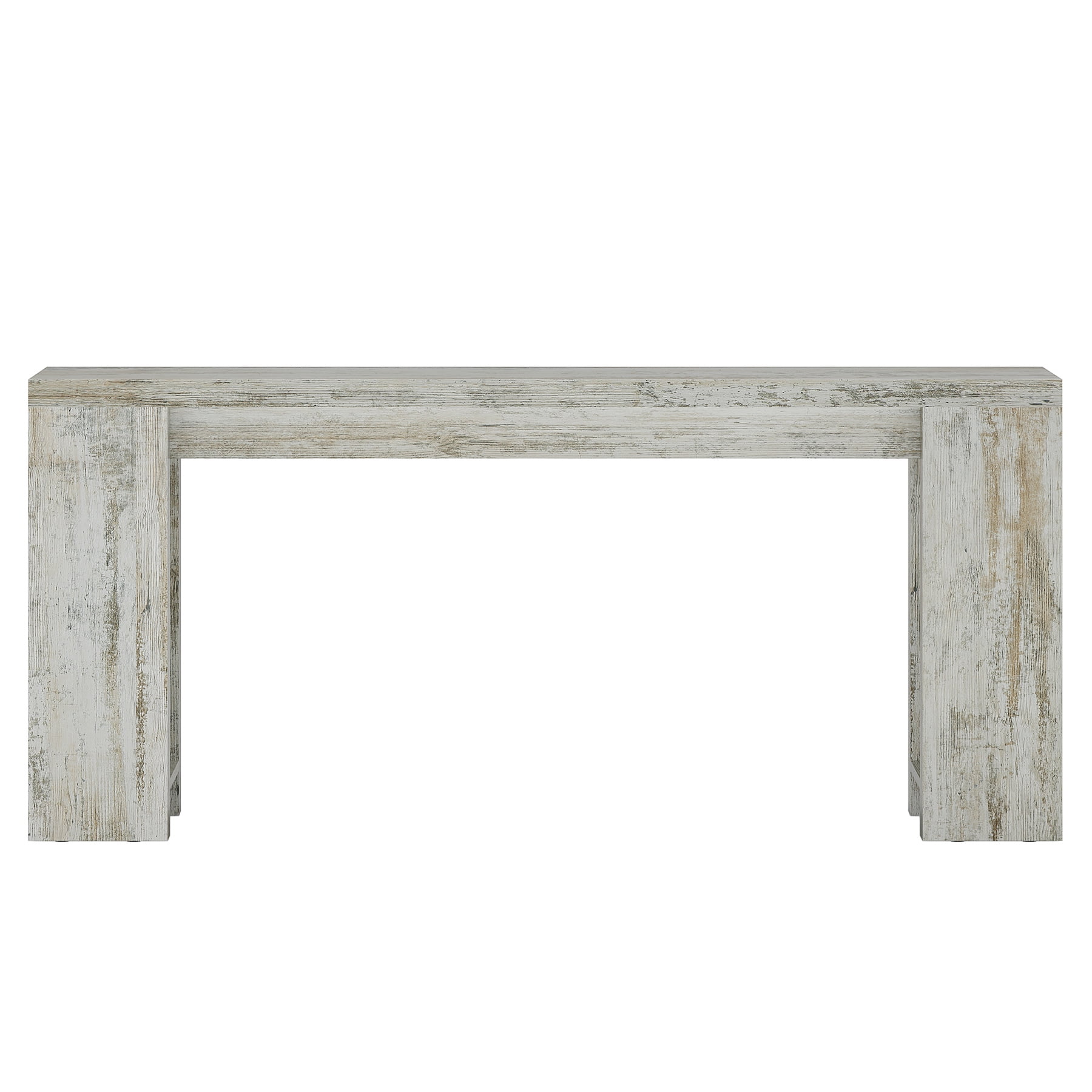 Demi Bonn 70.9" Wood Console Table, Farmhouse Sofa Table Entryway Table with Storage, Foyer Display Table, Light Gray