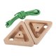 thumbnail image 4 of 2 tablas de escalada triangulares de madera para colgar, tabla de entrenamiento con cuerda para entrenamiento, gimnasio, casa, escalada al aire libre, 4 of 9