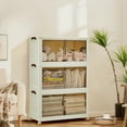 thumbnail image 1 of Sistema de Almacenamiento Apilable 144QT | 3 Niveles con Puertas Magnéticas y Ruedas | Plegable, para Hogar y Recámara, 1 of 17