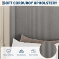 thumbnail image 3 of Yiwa Cream White Queen Upholstered Platform Bed, Storage Drawers Included, Wingback with Tufted Headboard and Footboard, Easy Assembly, No Box Spring Required, 3 of 8