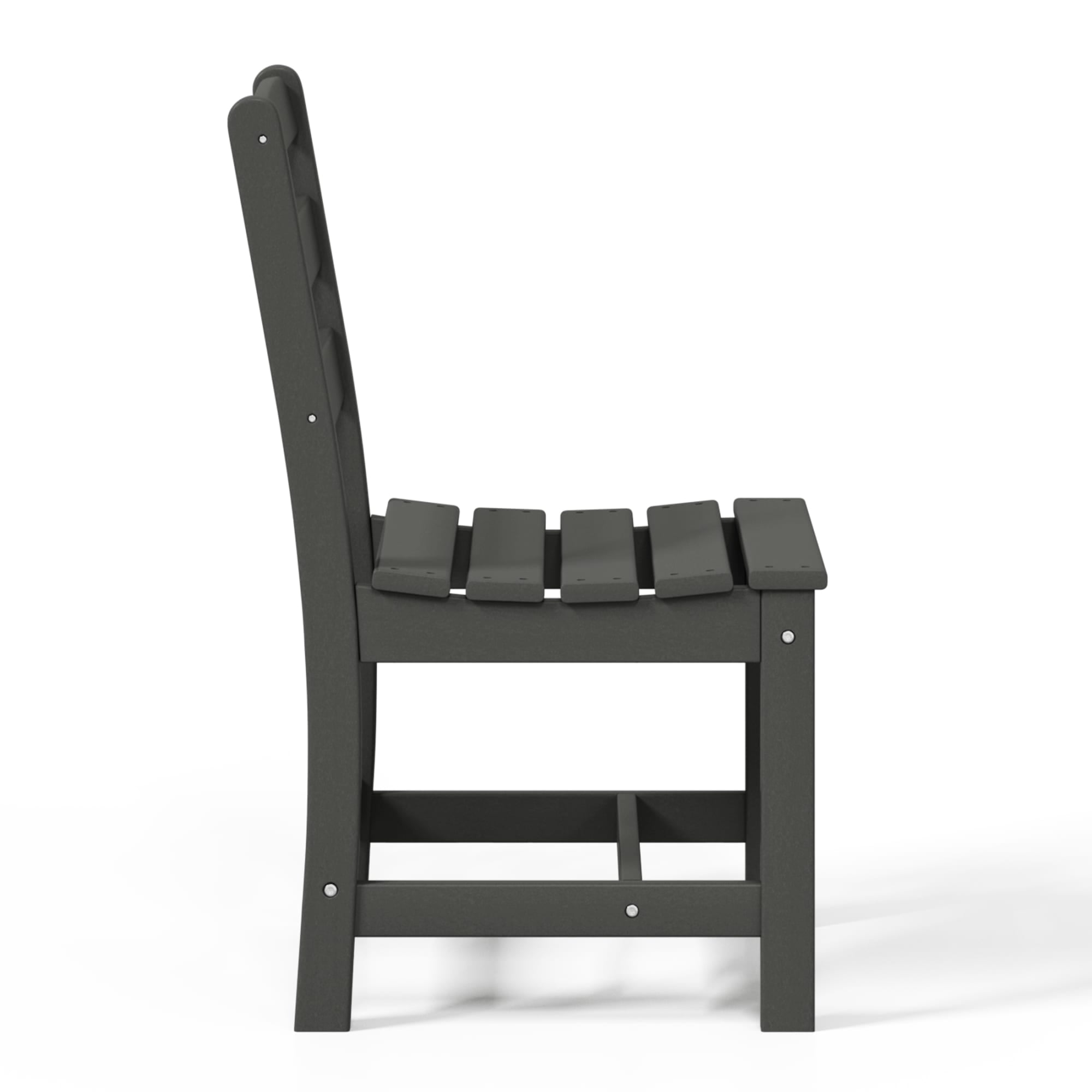 WestinTrends Ashore Outdoor HDPE Patio Classic Armless Dining Side Chair, Gray