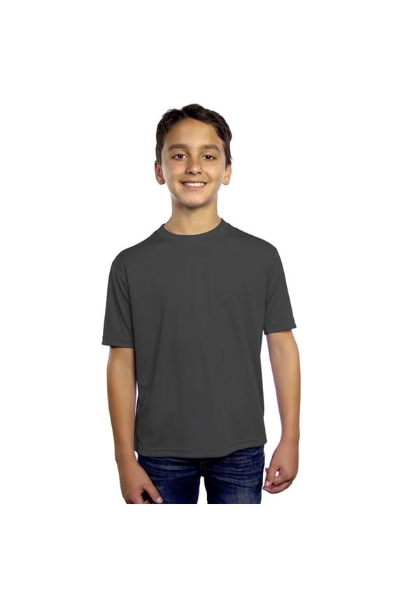 BlueGeneration Youth Solid Wicking T - Graphite Extra Small Solid