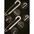 thumbnail image 2 of Broches para mujer, broches para chal de suéter, broches de perlas y cristales de imitación, broches de seguridad, broches para camisa de vestir para mujer, 2 estilos, dorado, plateado, 2 of 5