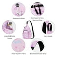 thumbnail image 4 of HAWEE Convertible Sling Bag for Women Crossbody One Shoulder Chest Bag Left and Right Strap, Unircorn Pink, 4 of 7