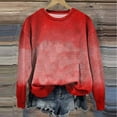 thumbnail image 2 of Busydd Sweatshirt for Women Gradient Color Crewneck Sweatshirt Loose Oversized Fall Sweatshirts Fashion Casual Pullover Sweatshirt Long Sleeve Shirts for Women, 2 of 3