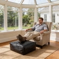 thumbnail image 6 of Lazy Sofa with Footstool 17.7x17.7x5.9in Cloth Storage Ottoman Bean Bag, Floor Couch Pillow for Small Spaces Living Room, 6 of 6