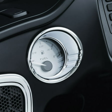 Fuel Gauge Bezel - Kuryakyn 6922 Tri-Line Fuel and Volt Gauge Bezels