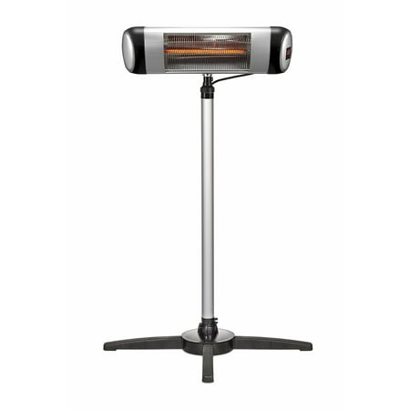 Outdoor/Indoor Patio Heater with Remote and Offset Pole, For Wall Mounting or Free Standing,