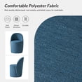 thumbnail image 2 of Swivel Barrel Dining Chair Kitchen Fabric Upholstered Dining Room Chair Living Room Navy, 2 of 7