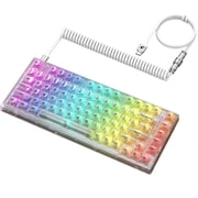 XINMENG X75 Hot Swappable Wired Mechanical Keyboard with Keycap & Switch Puller, White