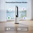 thumbnail image 2 of Bladeless Tower Fan for Bedroom, 33" Standing Fan 120° Oscillating with Remote, 4 Modes, 20 Speeds for Home, Office, 2 of 7