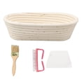 thumbnail image 2 of Bread Proofing Basket Set, Holds 1.5 Pounds Dough Oval Sourdough Proofing Basket  For Home, 2 of 8