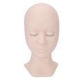 thumbnail image 1 of Cabeza de maniquí para práctica de maquillaje, cabeza de maniquí de pestañas reemplazable, cabeza de maniquí de silicona para práctica de maquillaje, funcionamiento suave, 1 of 8