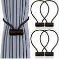 thumbnail image 1 of Magnetic Curtain Tiebacks 4Pack, 16 inch Curtain Tiebacks Hooks Black Enhance Magnetic Attraction No Drill Hole & Hooks Window Decorative, 1 of 5