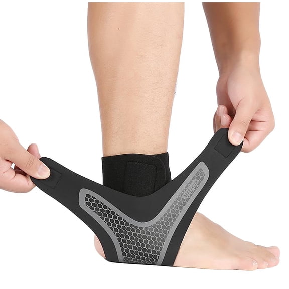 2 Pack Ankle Brace for Sprained Ankle, Ankle Brace & Elastic Supports for Men & Women Ankle Compression Sleeve, Plantar Fasciitis Relief Achilles Tendonitis Brace Achilles Tendonitis Wrap (Large)