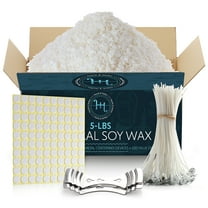 Hearth & Harbor DIY Candle Making Supplies, 5lb Soy Wax with Value Pack Accessories