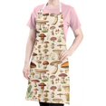 thumbnail image 5 of Colorful Mushroom Botanical Beige Pattern Apron-Garden Aprons for Women with Pockets-Cotton Linen Waterproof Kitchen Cooking Gardening Aprons Adjustable for Kitchen,Cooking,BBQ and Salon 33x27 Inch, 5 of 7