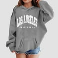 thumbnail image 2 of Ketyyh-chn99 Girls Casual Long Sleeve Hoodies Kids Jacket Hoodie for Teen Girls Graphic Hoodie Cute Sweatshirt Long Sleeve Drawstring Tops With Pockets Size for 5-6 Years,Grey, 2 of 4