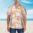 thumbnail image 2 of Fuzoiu Colorful Floral Print Hawaiian Shirt for Men, Summer Beach Casual Short Sleeve Button Down Shirts, Men’s Beach Summer Shirts with Pocket,Small, 2 of 7