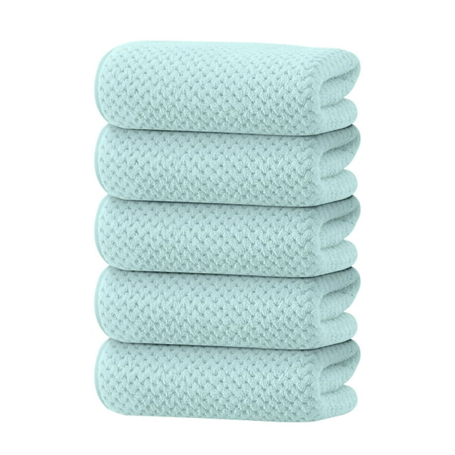 Leodye 1PCS Soft Absorbent Velvet Face/Hand Towel - Plain Pineapple Check, Thick for Home Use -29*13IN