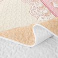 thumbnail image 5 of Erosebridal Pink Bowknot Pearl Twin Quilt Set for Girls, Vintage Ribbon Twin Coverlet Set, 2 Pieces, 5 of 7