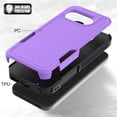 thumbnail image 5 of Decase for Google Pixel 9A Case, Shockproof Heavy Duty Hybrid Protection Hard PC Shell Flexible TPU Bumper, Military Grade Drop Proof Durable Protective Case with Screen Protector,Purple, 5 of 5
