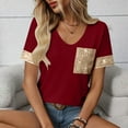 thumbnail image 6 of Women's Short Sleeve Round Neck Pullover T-Shirt Tops Blouses, Printed Casual Loose Fit Tee, Soft Breathable for Daily Wear Vacation Streetwear Fashion Essential Gift for Women, 6 of 9