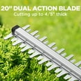 thumbnail image 4 of Litheli 20V 20" Hedge Trimmer, Cordless Hedge Trimmer for Shrub, Cutting, Trimming, Pruning, 3/4'' Battery Bush Trimmer with 2.0Ah Battery, 4 of 6