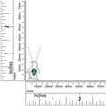 thumbnail image 5 of AFFY Pear Shape Simulated Emerald & White Cubic Zirconia Penguin Pendant Necklace In 14K White Gold Over Sterling Silver, 5 of 7