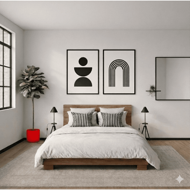 Cama con cabecera matrimonial Essi, Atlas del Descanso color Nogal