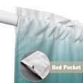 thumbnail image 4 of Teal Green Ombre Swag Valances for Windows 2 Pack, Kitchen Window Curtains 36 Inch Length, Contemporary Gradient Abstract Art Privacy Swag Curtains for Living Room/Bathroom with Rod Pocket 36"x36", 4 of 8