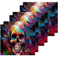thumbnail image 2 of Colorful Skull Washcloths, Soft and Absorbent Cotton Towel, 2 Pack 12 X 12 Inches Premium Quick Dry Face Towel Wash cloth, 2 of 7