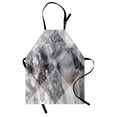 thumbnail image 1 of Abstract Apron, Geometric Diamond Shaped Grunge Granite Rock Facet Forms Ceramic Abstract Print, Unisex Kitchen Bib with Adjustable Neck for Cooking Gardening, Adult Size, Pale Grey, by Ambesonne, 1 of 4