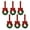 B, variant on Shoreew 6 Pcs Small Christmas Wreath with Ribbon Artificial Cabinet Wreath with Red Berries Pine Cones for Home Kitchen Window Door Decor