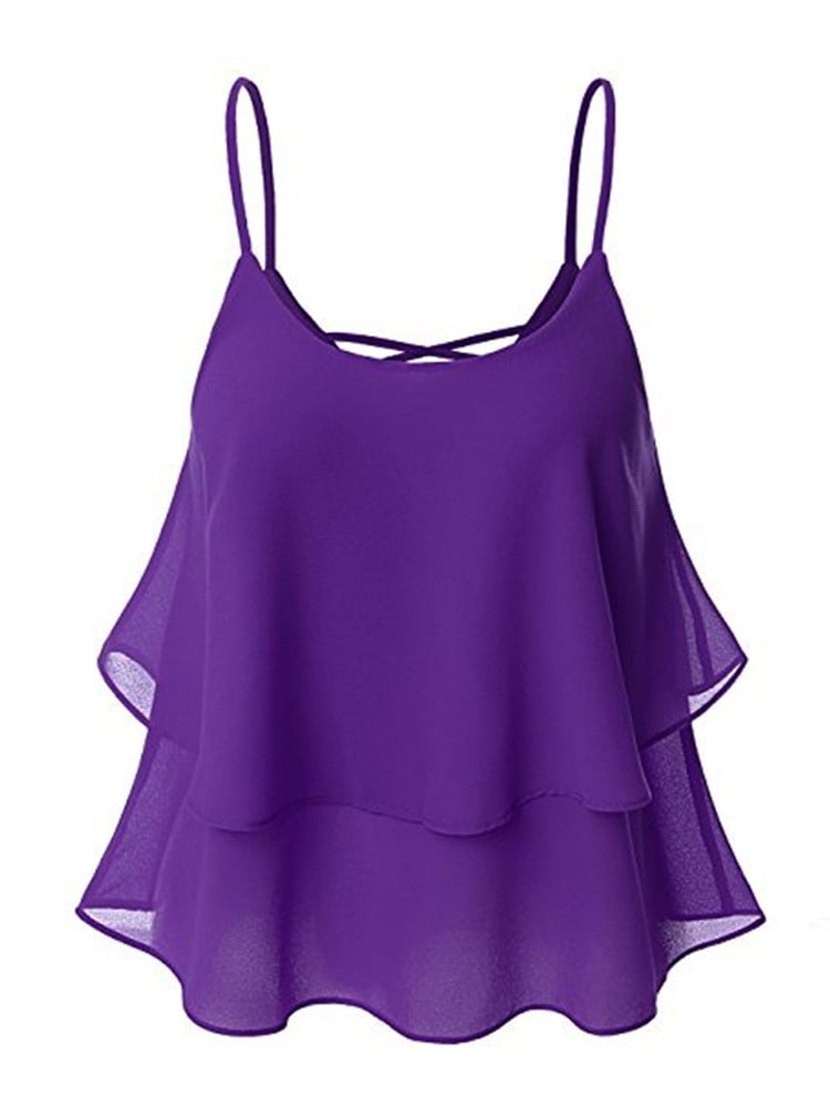 ruffle spaghetti strap top