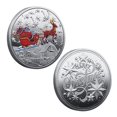 thumbnail image 3 of Moneda Conmemorativa Papá Noel Navidad Monedas Conmemorativas Feliz, 3 of 9
