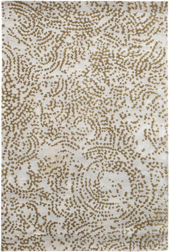 Surya Mugal Transitional Hand Knotted 100% Semi-Worsted New Zealand Wool Mushroom 2' x 3' Accent Rug 