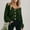 Green, variant on Fall Chunky Knit Cardigan Sweater for Women Button Long Sleeve V Neck Outwear Wine M