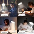thumbnail image 3 of One Fire LED Desk Lamp Cordless Lamp, Rechargeable LED Lamp Bedside Lamp，white, 3 of 4
