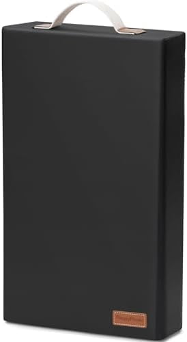 Waterproof Garden Kneeling Pad - 2" Thick Soft Foam Kneeling Mat for Gardeners with Handle & Removable Cover, Knee Support for Bathing, Black
