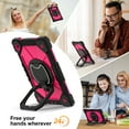 thumbnail image 6 of Allytechgroup Galaxy Tab A8 10.5" Case 2022 Model SM-X200 X205 X207, Hybrid Rugged Shockproof Kickstand S Pen Holder Shoulder Strap Bumper Anti-Scratch Tablet Case for Samsung Galaxy Tab A8, Rose, 6 of 9