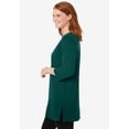 thumbnail image 3 of Woman Within Plus Size Perfect Three-Quarter-Sleeve Scoopneck Tunic, 3 of 6